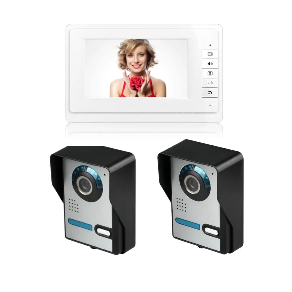 SmartYIBA Videocitofono da 7" Videocamera per ingresso Citofono domestico Videocitofono per edifici Kit citofono citofono a 2 vie