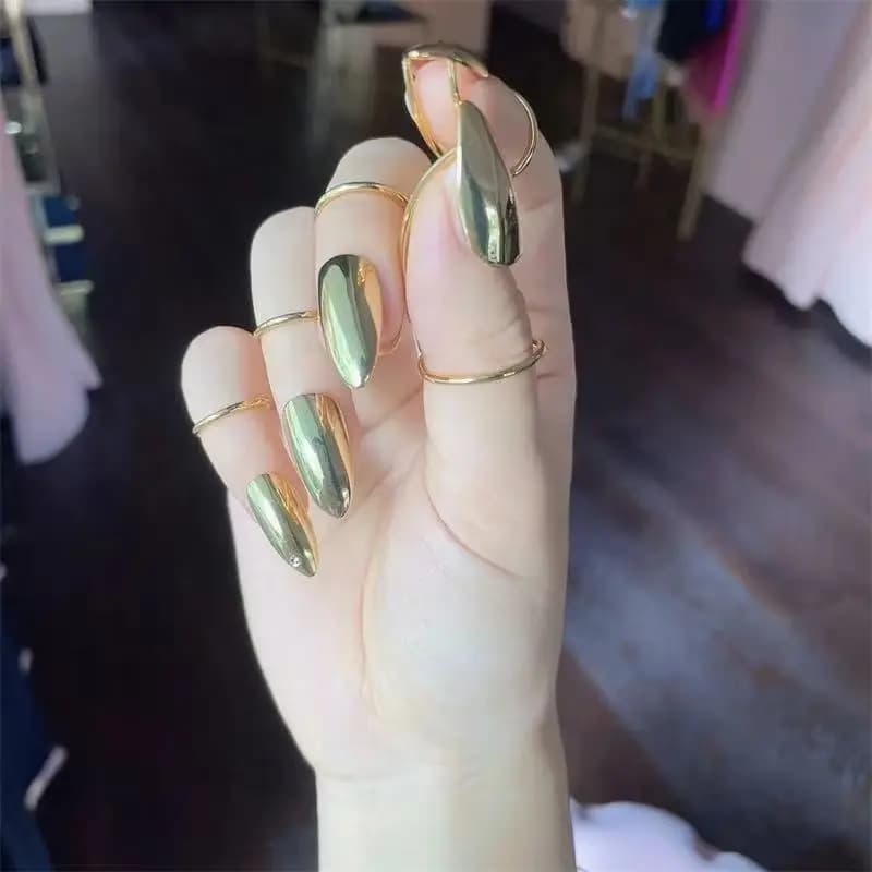 High range metal cover ring, niche design, unique and exaggerated accessories for nail art