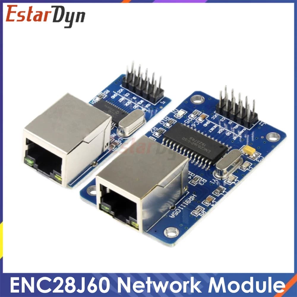 Modulo di rete Ethernet ENC28J60 con interfaccia SPI, PHY 10Base-T, 3,3 V per progetti IoT fai da te Arduino PIC STM32
