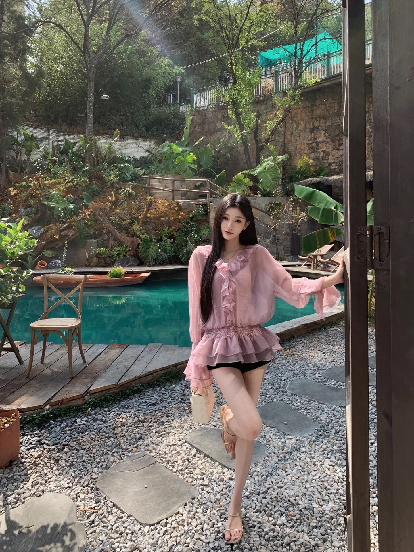 Pantaloncini a vita alta modellanti YiYiWang, due colori, effetto allungamento gambe, stile casual da donna, in cotone, a gamba dritta