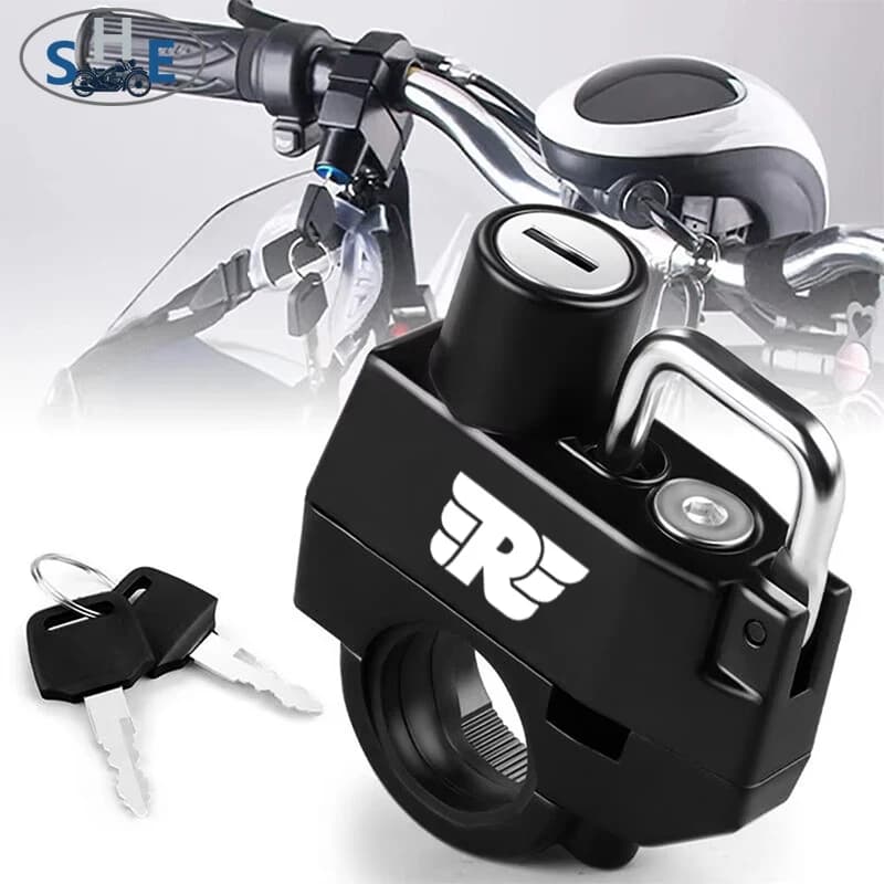 For Royal Enfield Bullet/Meteor/Classic 350 500 Interceptor 650 Continental GT Motorcycle Helmet Lock Anti-theft Security Safety