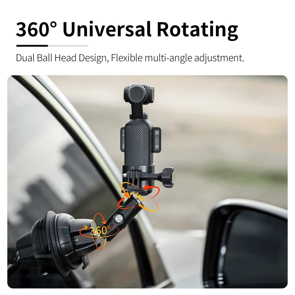 Supporto per fotocamera a ventosa per auto per DJI Osmo Pocket 3 Telecamera a ventosa Supporto per auto Supporto per auto Accessori per action camera a ventosa
