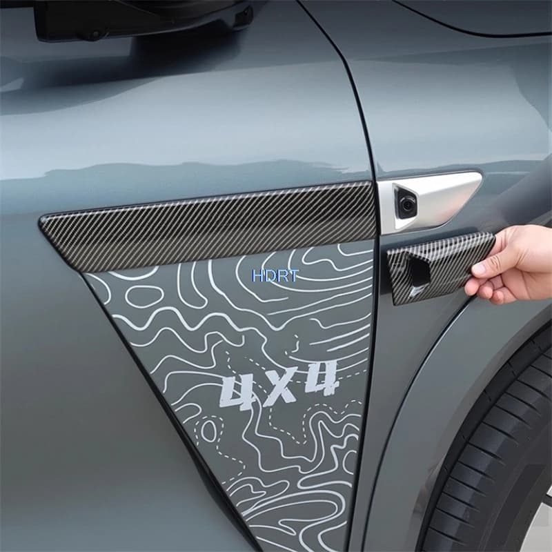 Per BYD Sealion 8/Sea Lion 8/Tang L 2025 + Auto Stile Porta Anteriore Parafango Foglia Piastra Marchio Laterale Accessori Della Fotocamera Adesivo Esterno