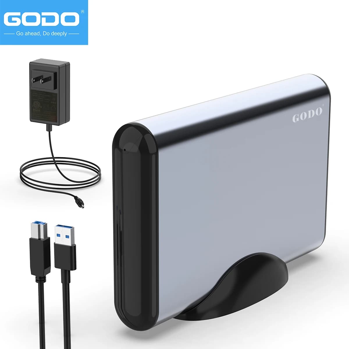 GODO USB 3.0 Hdd Docking Station 3.5 Inch SATA HDD SSD External Hard Drive Enclosure Aluminum Hard Drive Dock Case