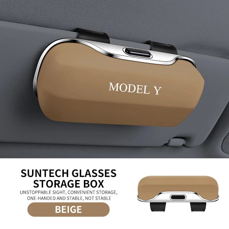 Model Y Model 3 Model S Model X Garage Accessories Car Visor Sunglasses Glasses Case Glasses Holder Clip Box