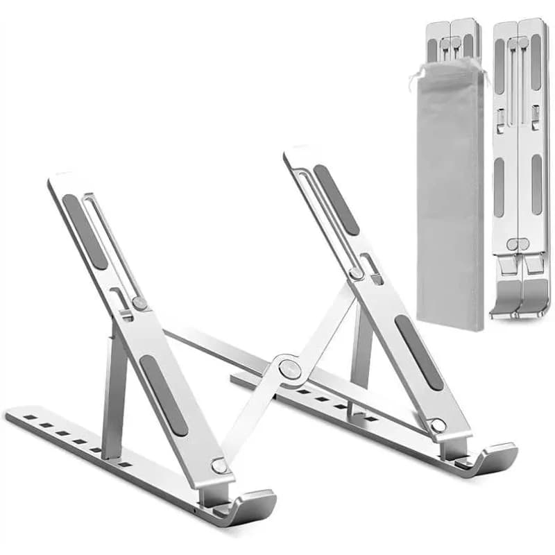 ABS Plastic Foldable Laptop Holder Adjustable Portable for 13-18 in Notebook Computer Bracket Lifting Cooling Holder Non-slip