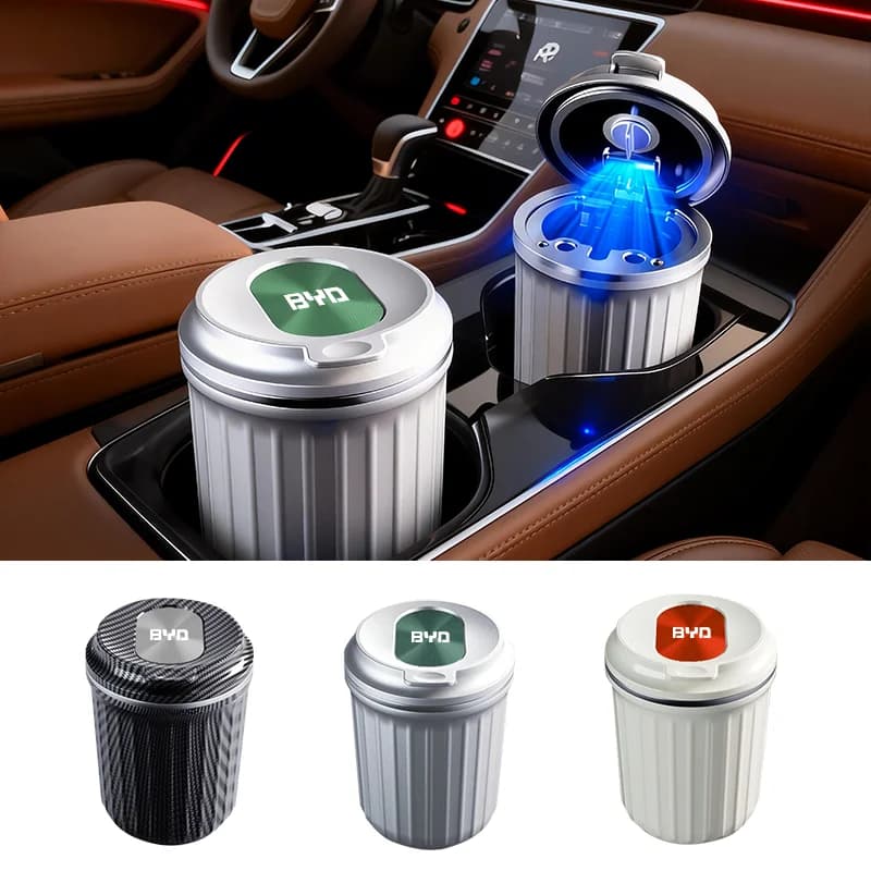 Car Cigarette Ashtray Cup Holder Cigar Ash Tray Container Storage For BYD Shark 6 M6 G3 G5 T3 E2 F3 I3 F0 F6 S6 S8 E5 E6 G6 L3