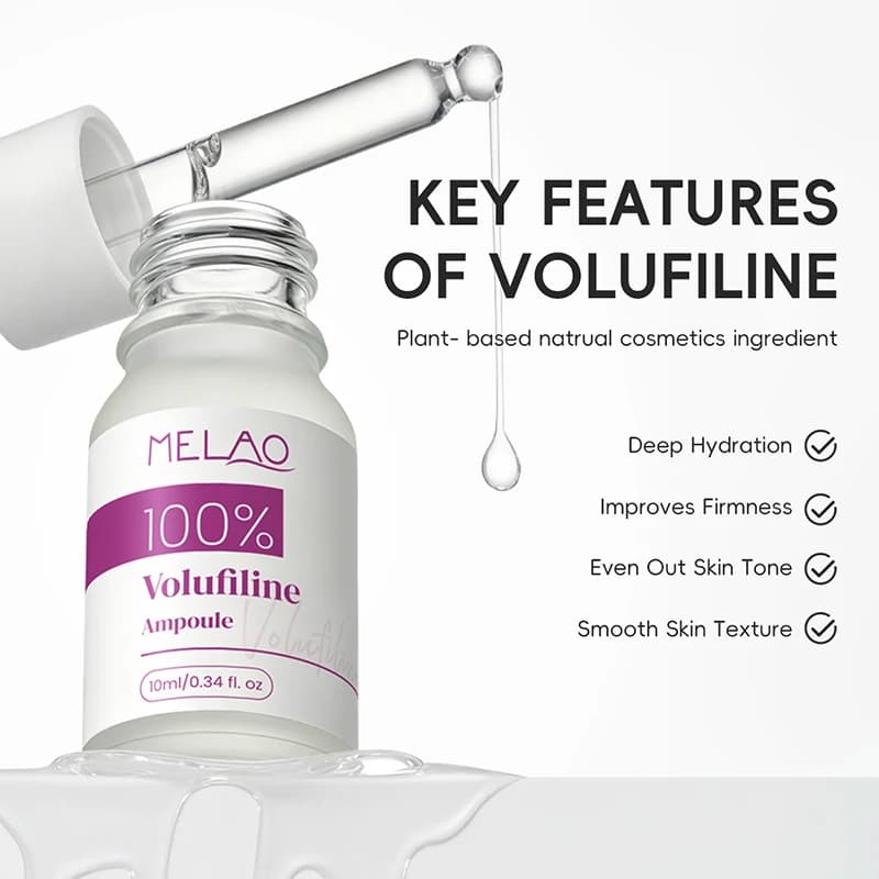 100% Pure Volufiline Plumping Ampoule Serum, Skin Care Essential for Facial Volume & Even Skin Tone, Fast-Absorbing Hydrating