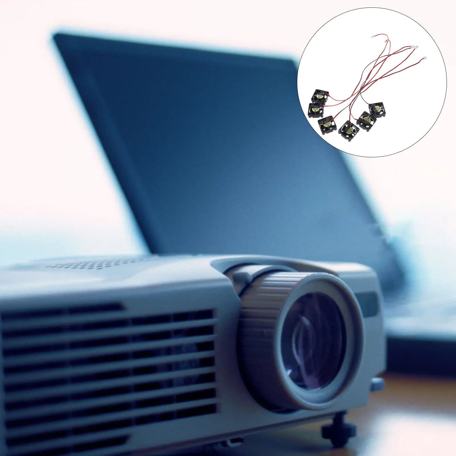Ventola di Raffreddamento per Proiettore Auto 6 Pezzi, Mini Ventilatore Silenzioso DC 12V Nero, Accessorio di Raffreddamento per Stampante 3D e DVR