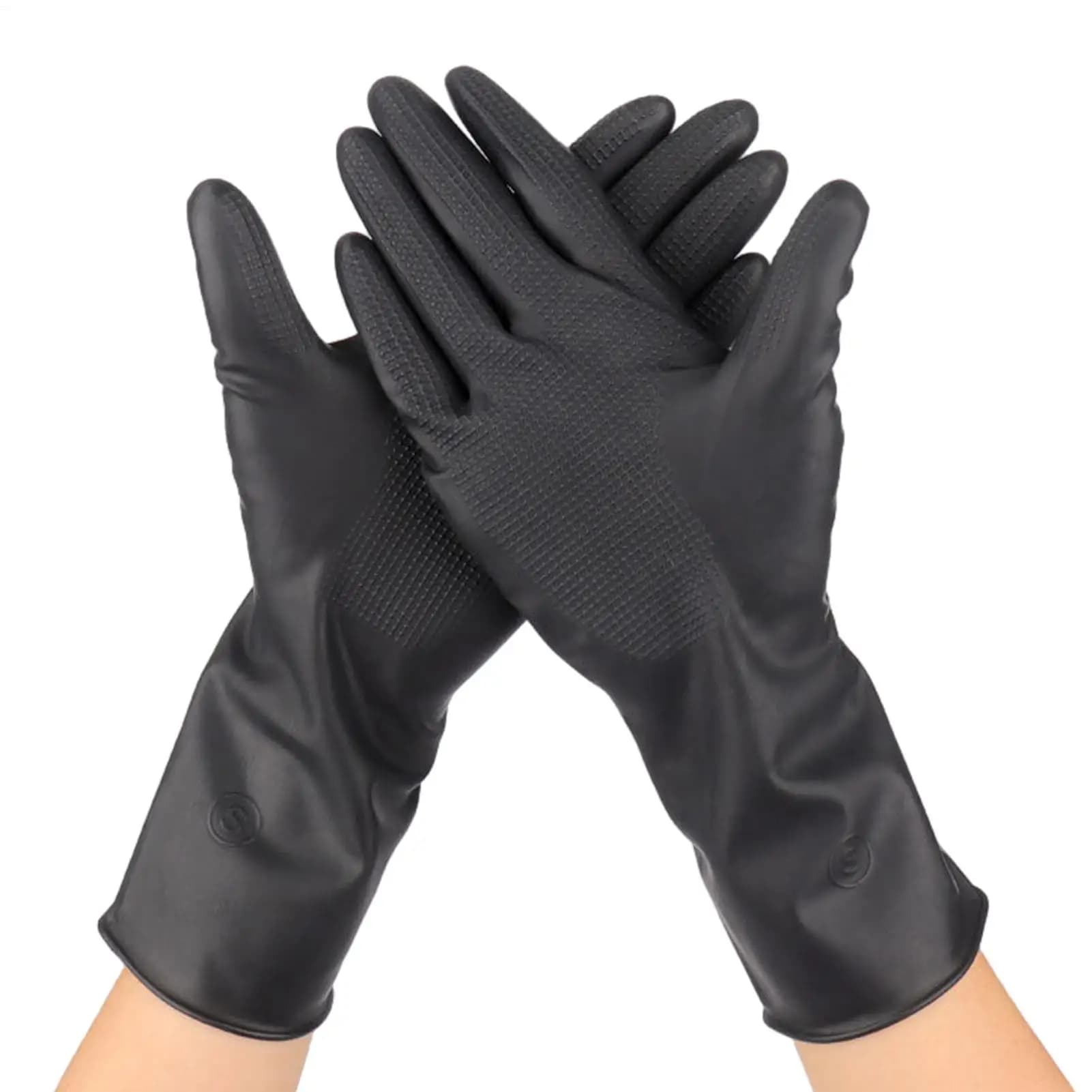 1 paio di guanti per tintura dei capelli guanti resistenti al calore barbiere parrucchiere guanti di gomma per tintura dei capelli più spessi forniture per parrucchieri