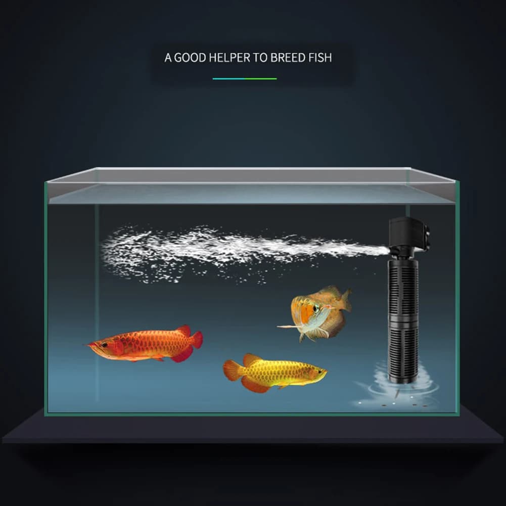 Filtro Interno per Acquario 3 in 1, Silenzioso, Mini Filtro per Acquario Impermeabile, Purificatore d'Acqua e Pompa d'Aria per Acquario