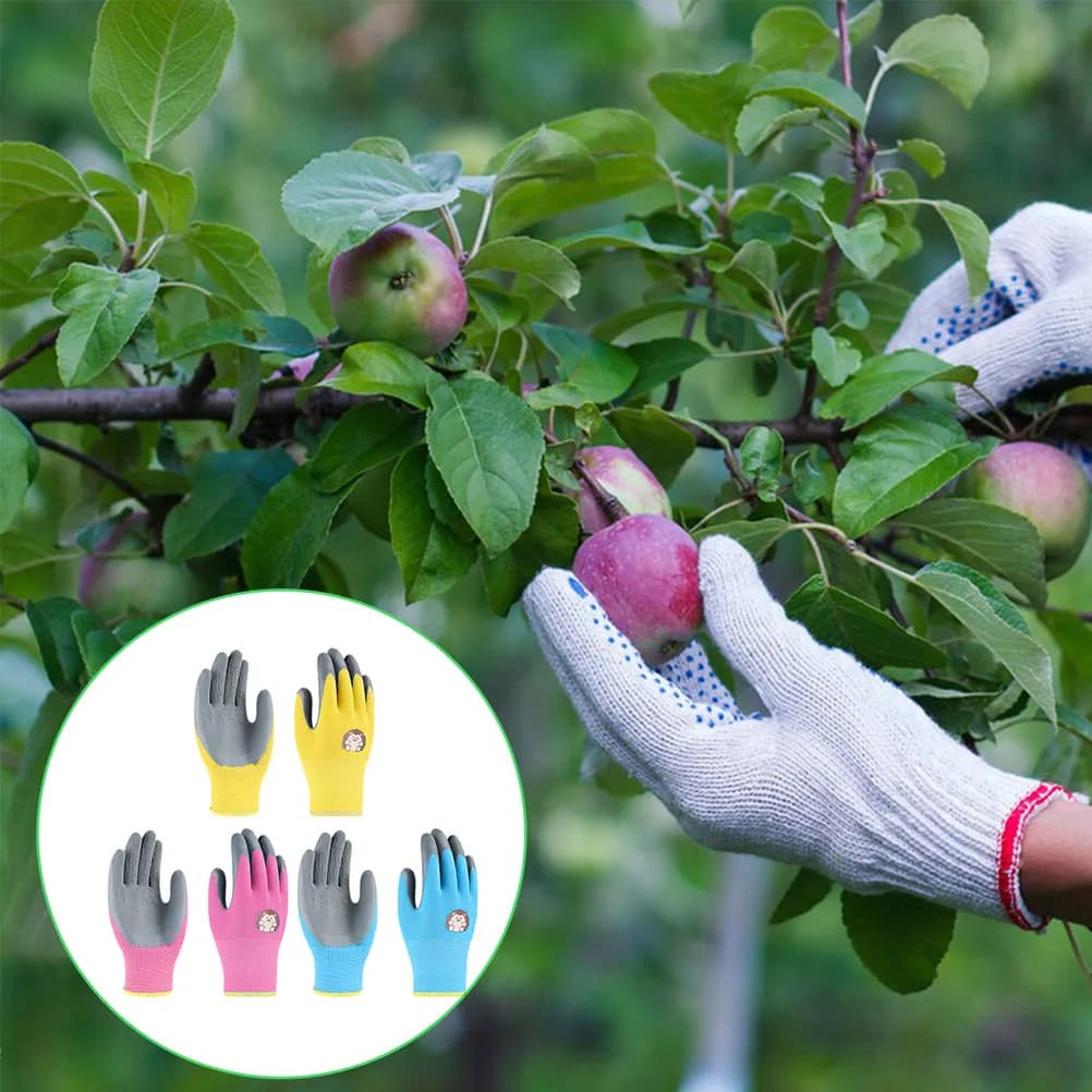 3 paia di guanti di sicurezza per bambini, guanti da giardino multiuso traspiranti per scavare, piantare, ciclismo, pattinaggio a rotelle, giardinaggio