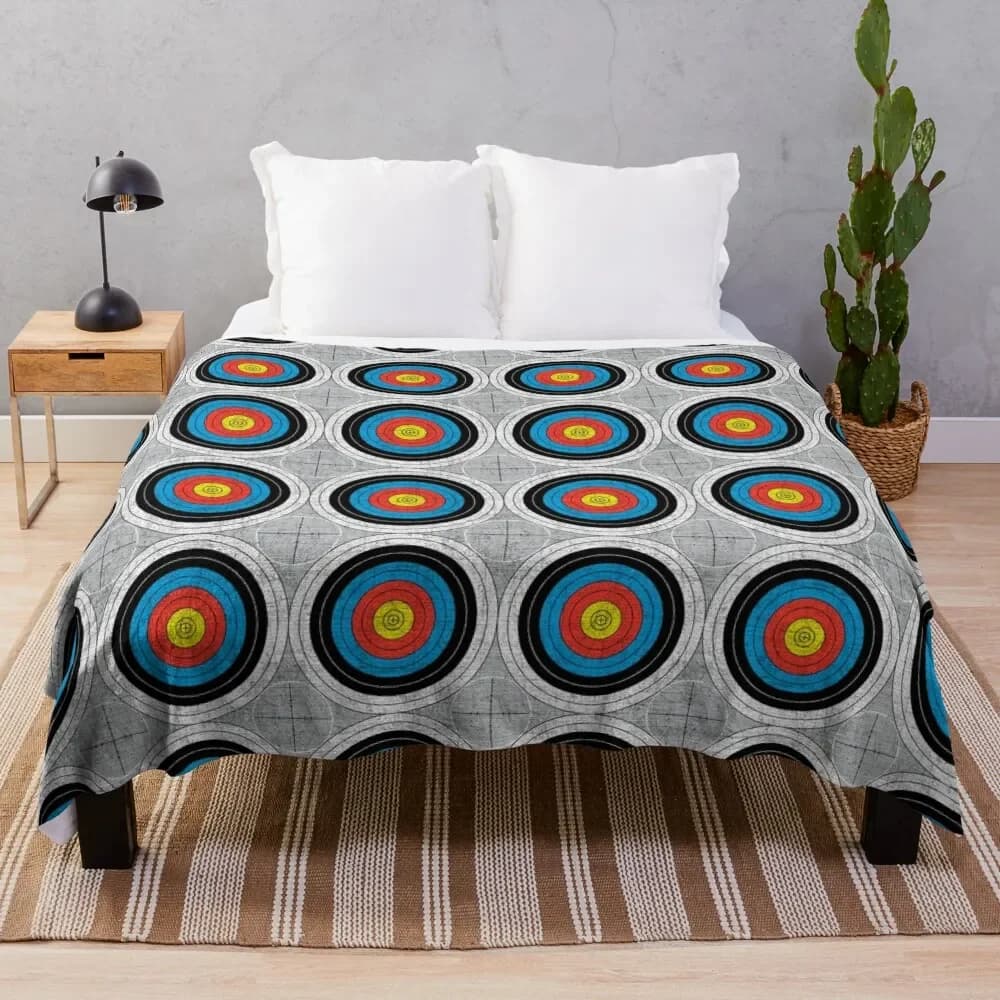 Mid Century Modern - Coperta con motivo tiro con l'arco, resistente alle macchie, calda e accogliente