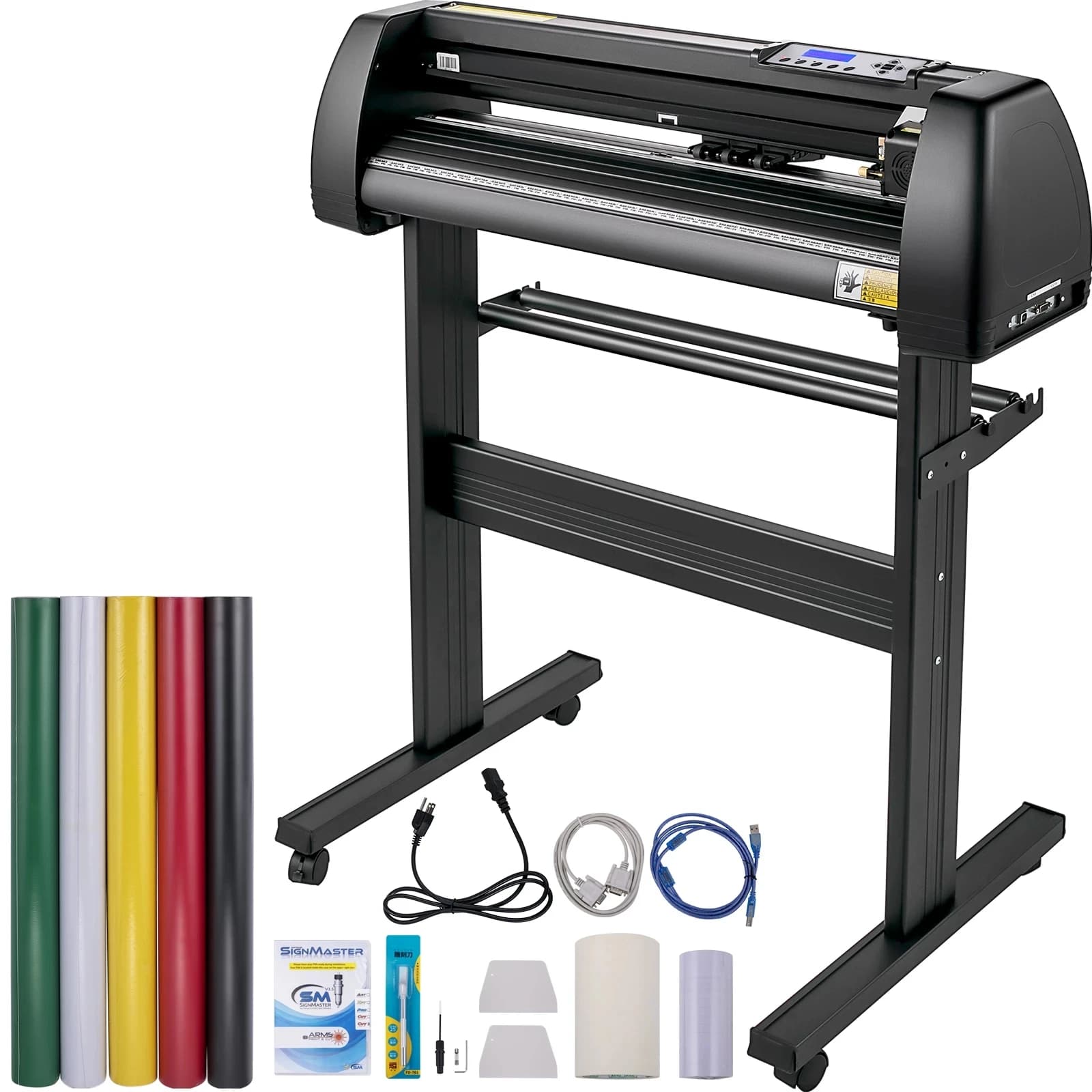 Macchina da taglio per vinile con plotter da taglio per stampante con alimentazione carta da 28 pollici 720MM Max con software Windows per computer Schermo LCD a 3 lame