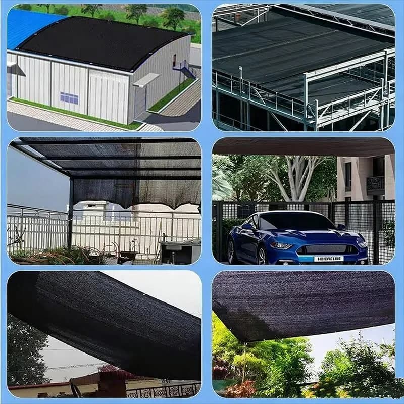 4/6/12PIN Nero Parasole Rete Ombreggiatura 60 ~ 90% Pianta Serra Copertura Maglia Recinzione Privacy Schermo Giardino Sun Shed Esterno Anti-UV