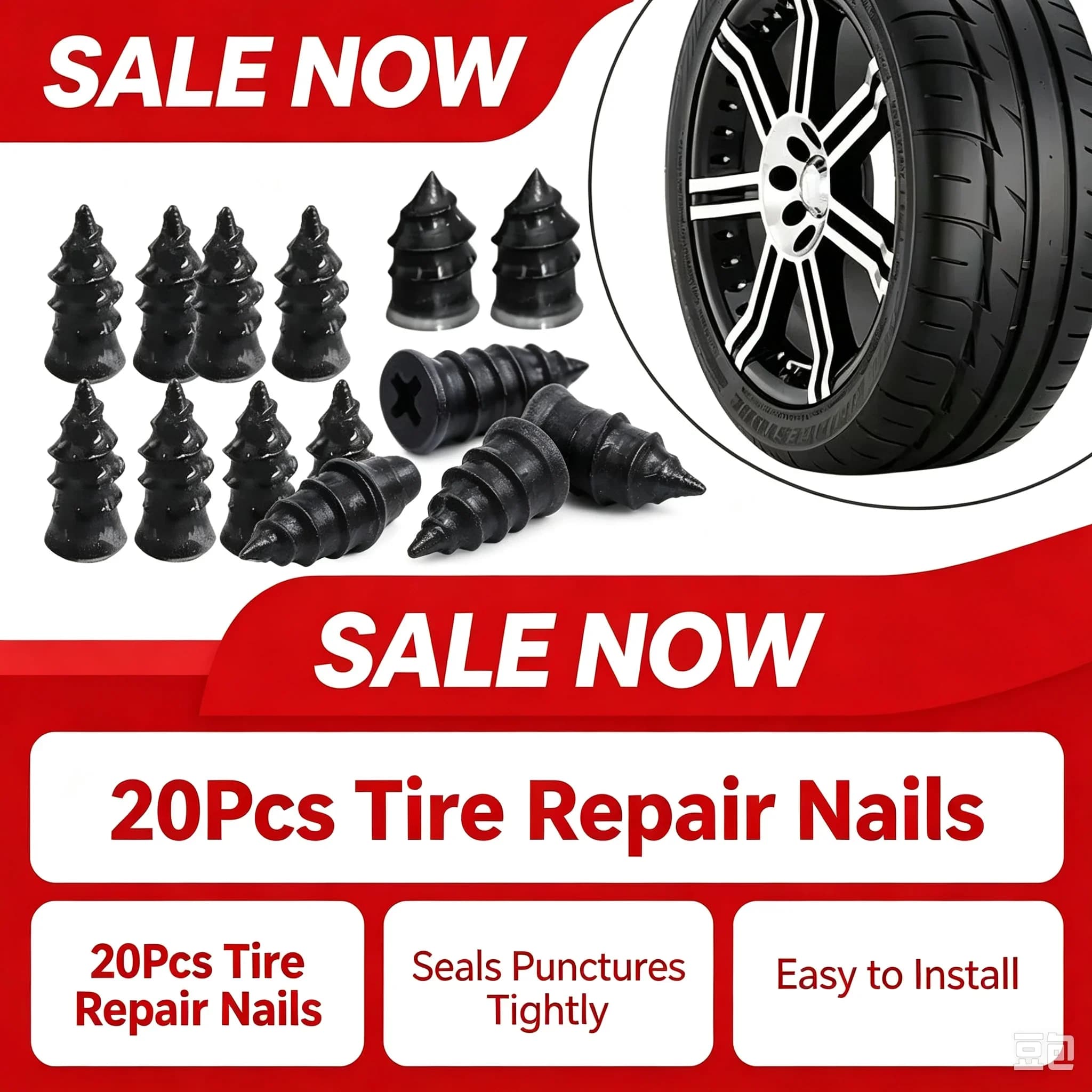 10-300pcs Motorcycle Car Vacuum Tire Repair Rubber Nails Puncture Repair Nails For Truck Scooter Bike Wheel Parts