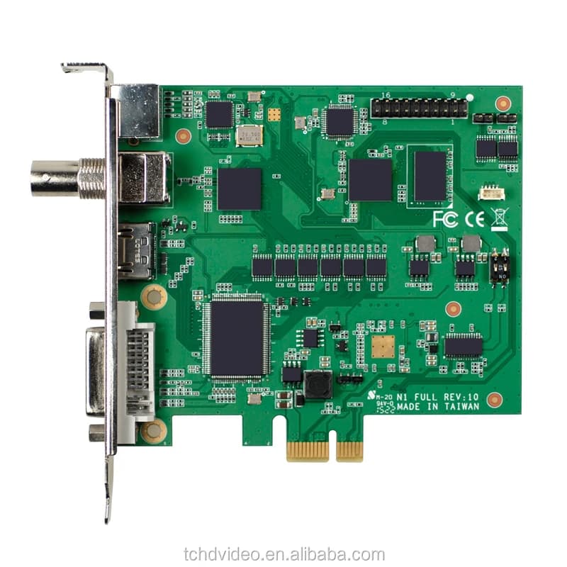 Scheda di acquisizione video a 1 canale con ingresso SDI/DVI/CVBS 1080P60 PCIE SDK Supporto H264 per acquisizione giochi in streaming video