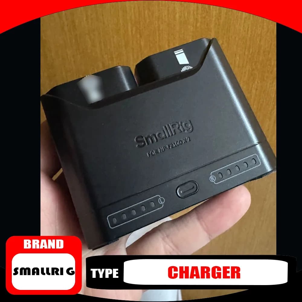 Caricabatterie per fotocamera Smallrig 22W a doppio slot compatibile con Sony/Canon/Nikon/Panasonic NP FZ 100 FW50 LP E6NH EN-EL15c portatile