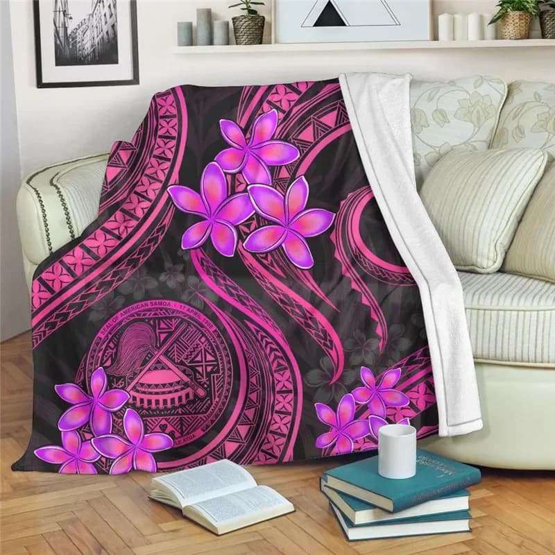 Hawaiian Polynesian Plumeria Pattern flanella coperta da tiro morbida leggera decorazione calda morbido letto divano per la casa bambini adulti regali