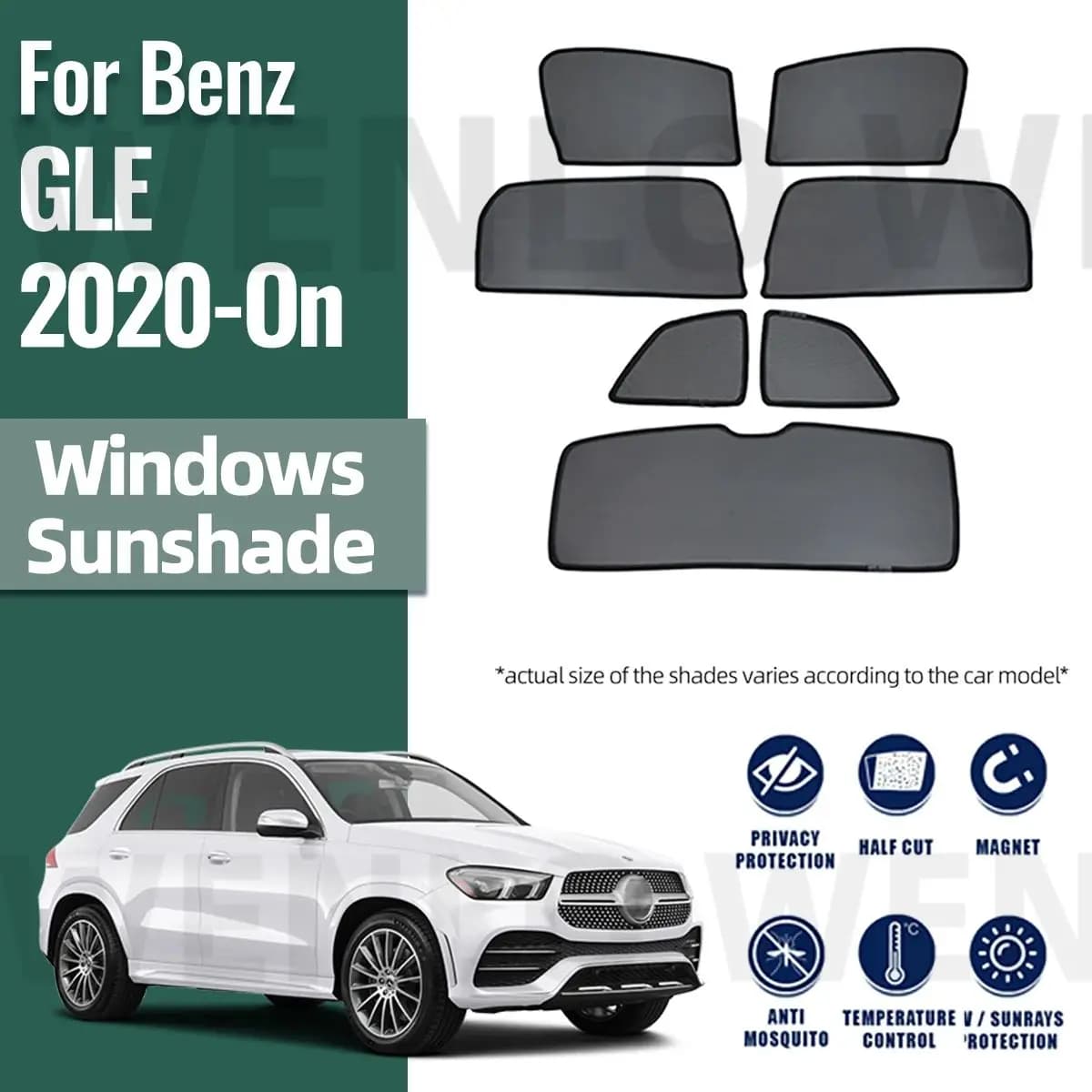 Per Mercedes Benz GLE W167 2020-2023 2024 Auto Finestrino Laterale Parasole Parabrezza Parasole Protezione Solare Ombrellone tende