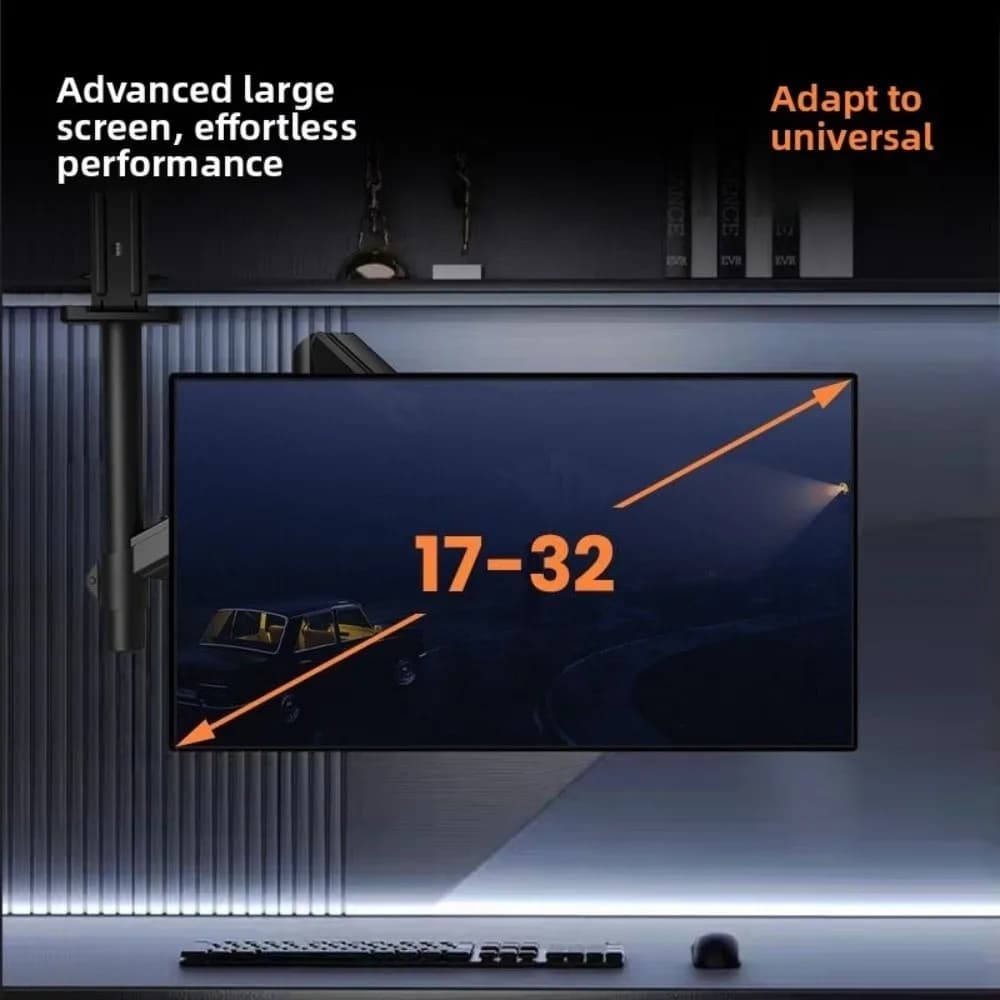 Supporto da scrivania per monitor con braccio girevole a 360° ° Supporto per Monitor Espandibile Multidirezionale Universale con Vassoio Portaoggetti