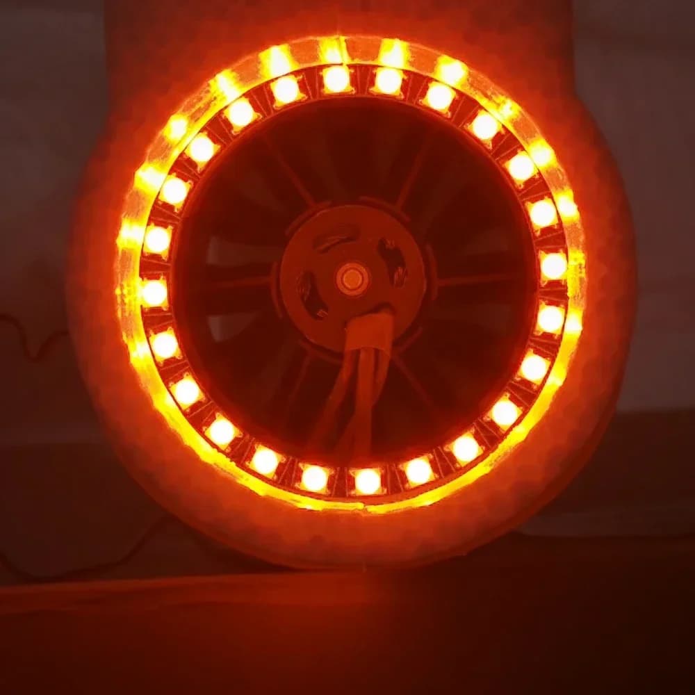 Sistema di fanale posteriore a LED a tre colori 3-6V per 35mm 50mm 64mm 70mm 80mm 90mm Unità ventola canalizzata EDF Jet RC Aereo Parti fai da te