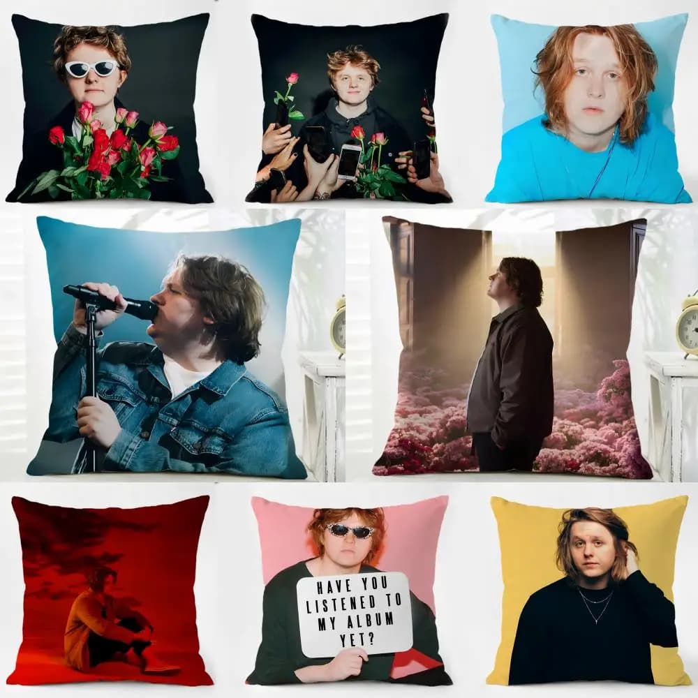 Intense POP Singer L-Lewis Capaldi Cushion Cover Washable Linen Pillowcase Soft for Daily Sofa Bed Home Room Decor