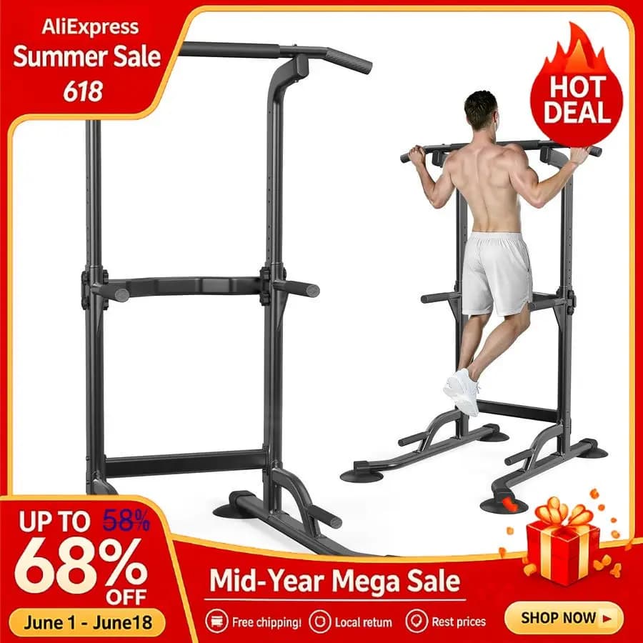 Power Tower Pull Up Bar Station, 450LBS Stable Power Tower Training HeavyDuty Fitness Equipment for Home Gym, Custom