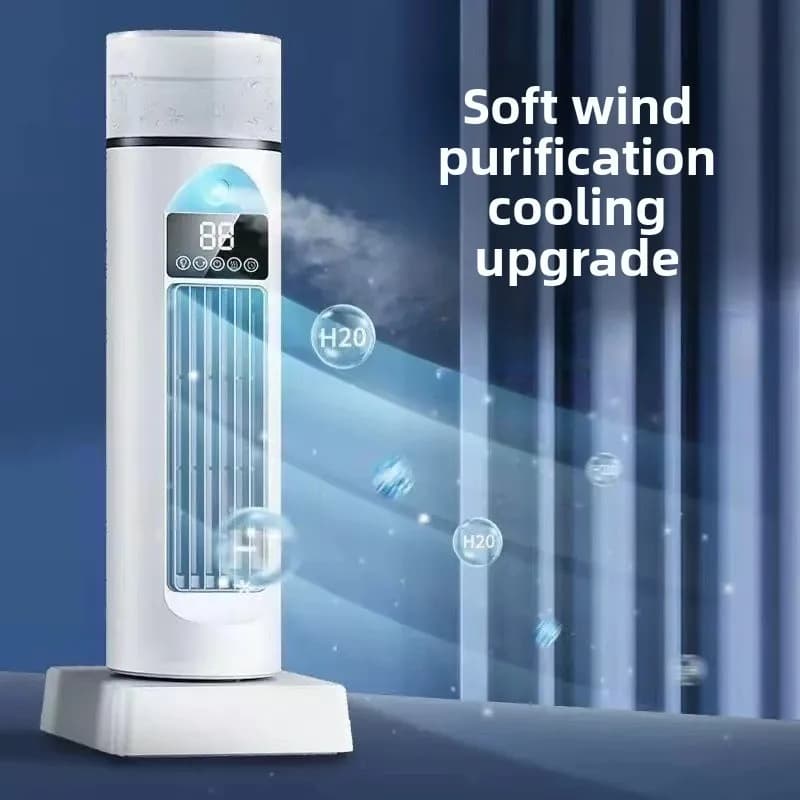 Ventola a torre di raffreddamento turbo senza lama: umidificazione del circolatore d'aria CA, brezza silenziosa grandangolare, timer 24 ore e telecomando