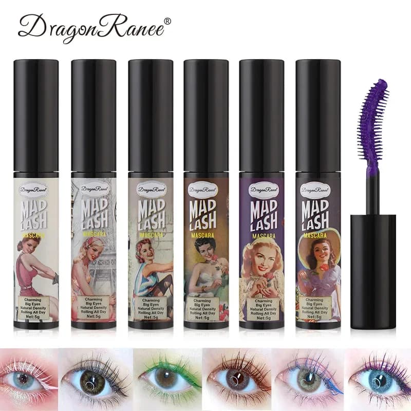 Colorful Mascara Extension Eyelashes Blue Pink Green Mascara Waterproof Fascinating mascara long-lasting Christmas makeup for eyes