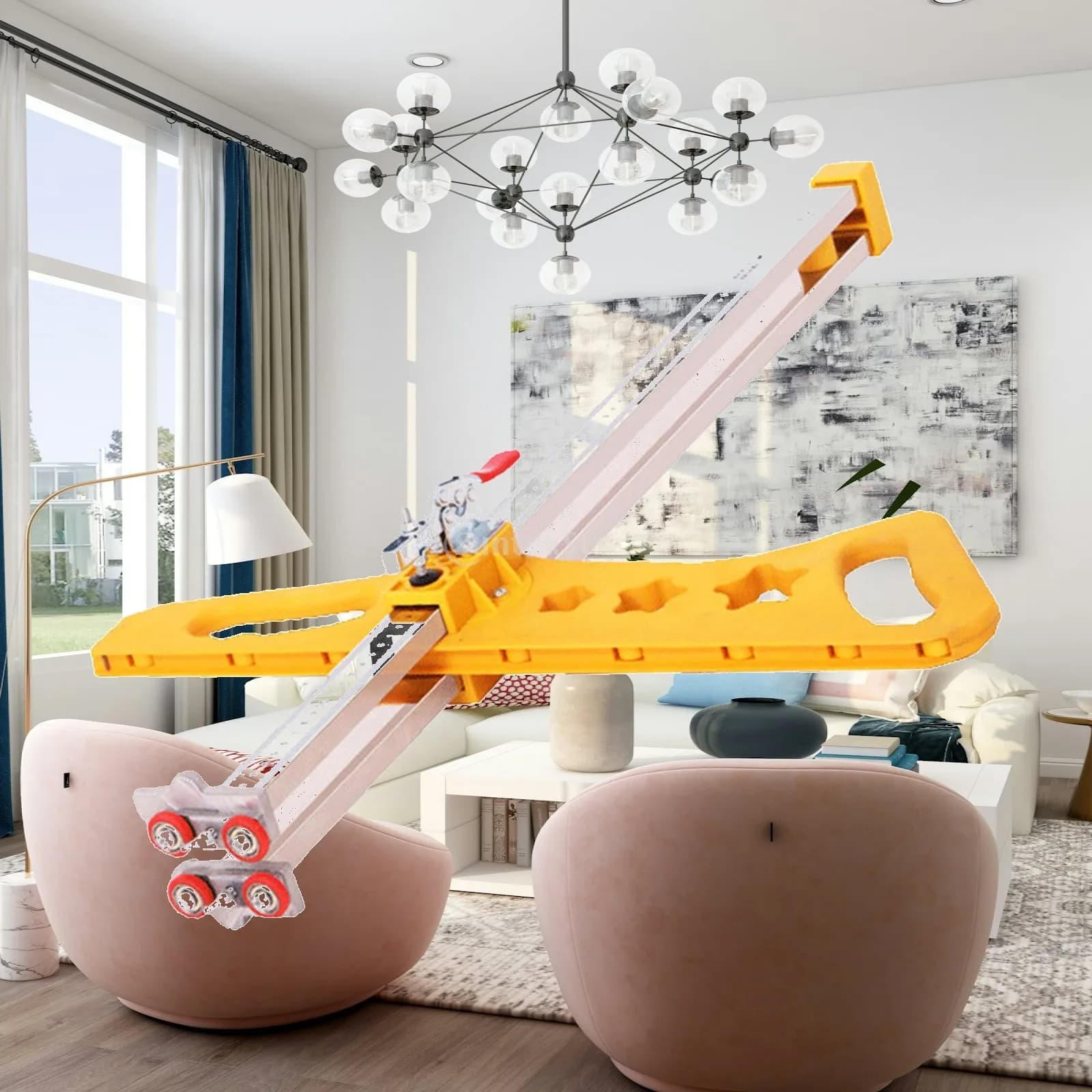 Precision Plasterboard Cutting Tool Adjustable Guide Hand Push Drywall Cutter Portable Design for Renovation Jobs