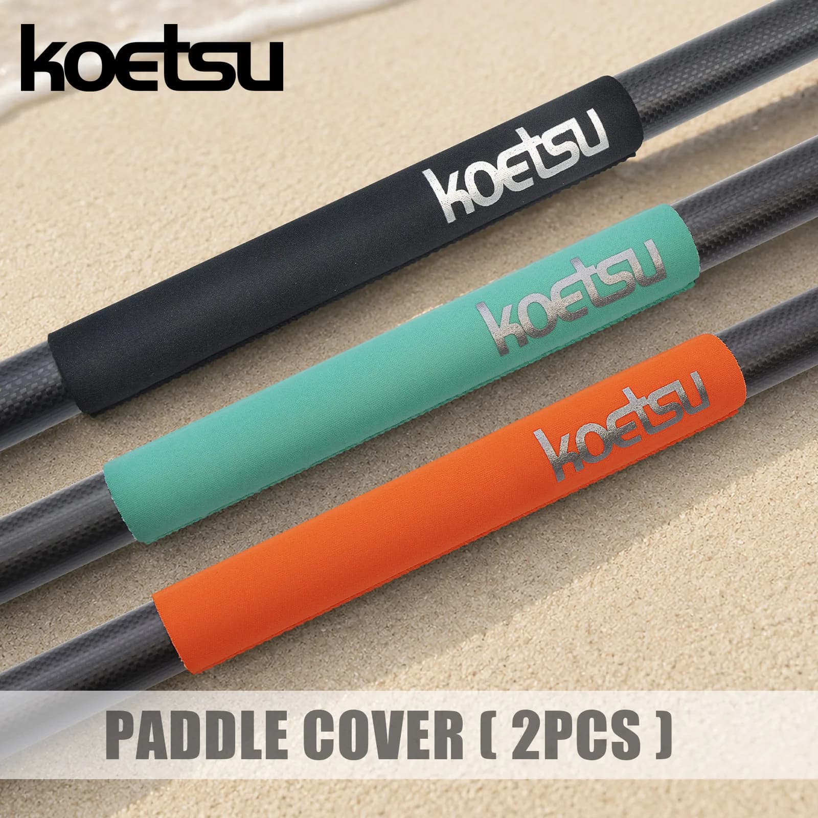 KOETSU 2PCS Kayak Paddle Non-Slip Grips,Thickened Wear-resistant Paddle Shaft Protective Covers, Sweat-absorbent Hand Guard