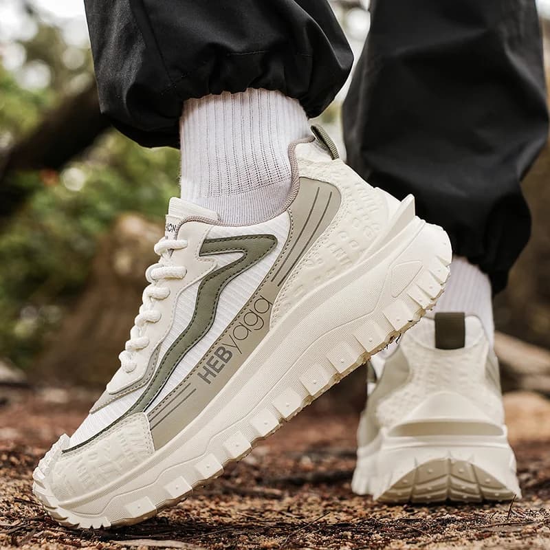 Comfort First Men Sports Shoes Simple Stylish Outline Flexible Sole Breathable Fabric Casual Outdoor Running Daily Wear Sneakers