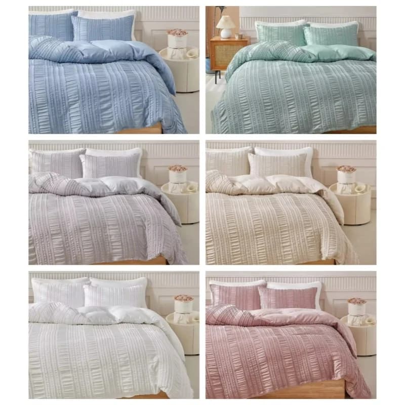 2/3 pezzi set copripiumino stile bohemien set copripiumino trapuntato a righe morbide e delicate sulla pelle biancheria da letto per tutte le stagioni US EU Double King
