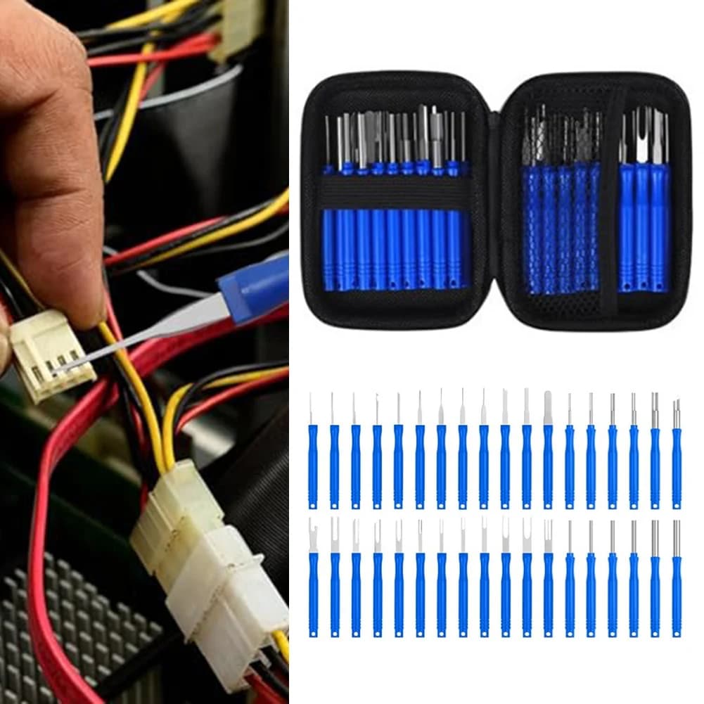 36 Pieces Wire Terminal Auto Disassembly Tool Electric Connector Spilles Extractor Set Spilles Release Tool For Harness Repair