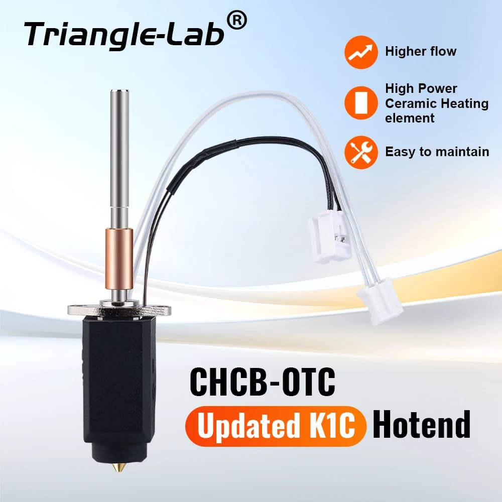 Trianglelab® CHCB-OTC Updated K1C Hotend High flow High power high temperature for K1C 3D printer print CF ABS PLA PETG