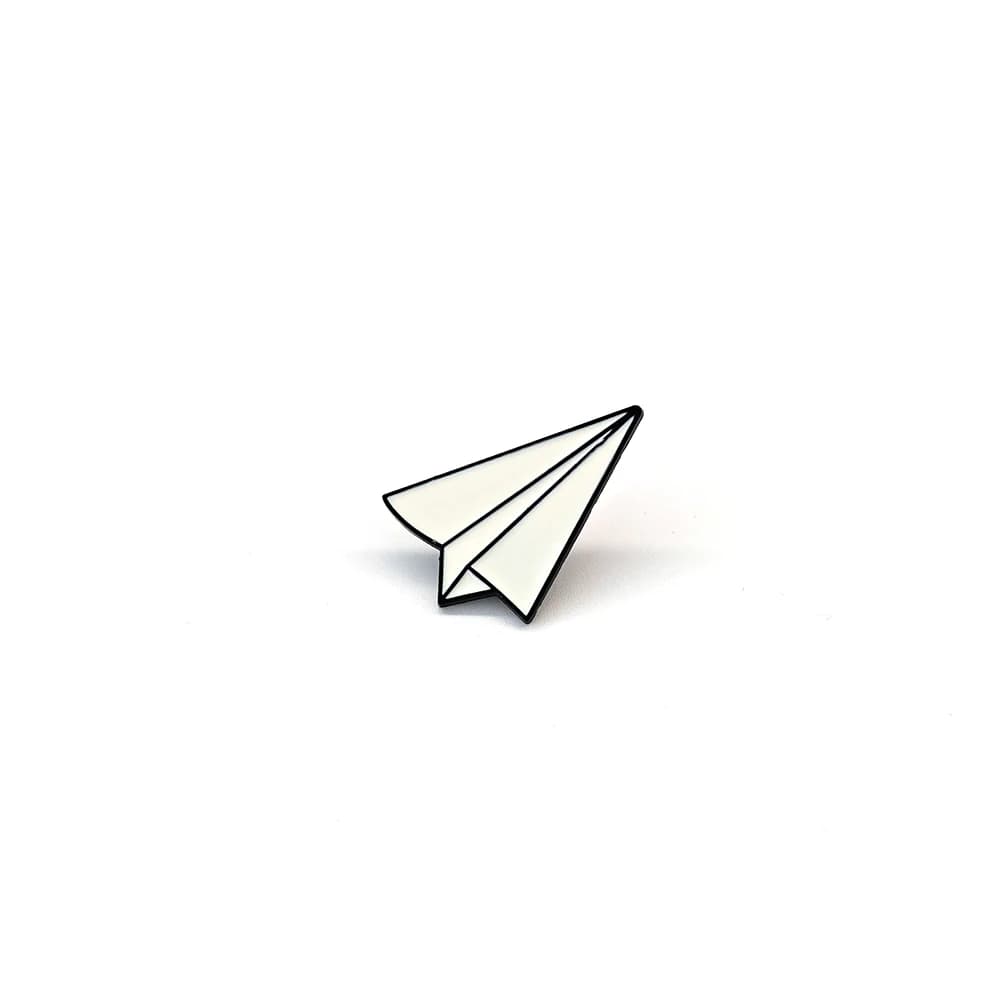 Origami Paper Airplane Paper Enamel White Handcraft Lover Brooch Metal Badge Pin Cute Trendy Kids Costume Jewelry Gift
