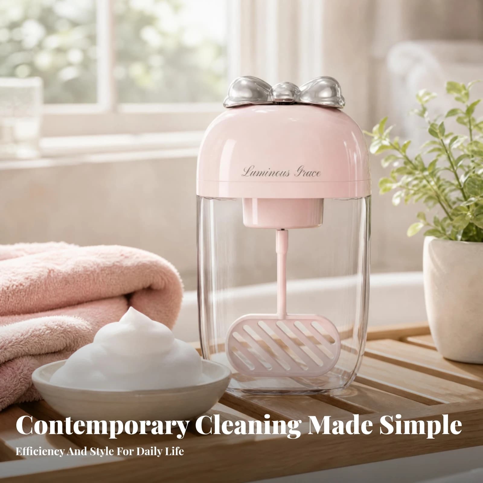 Foaming Soap Dispenser Rechargeable Foam Maker Bathroom Gadget Compact Lightweight Rechargeable Electric Soap Dispenser