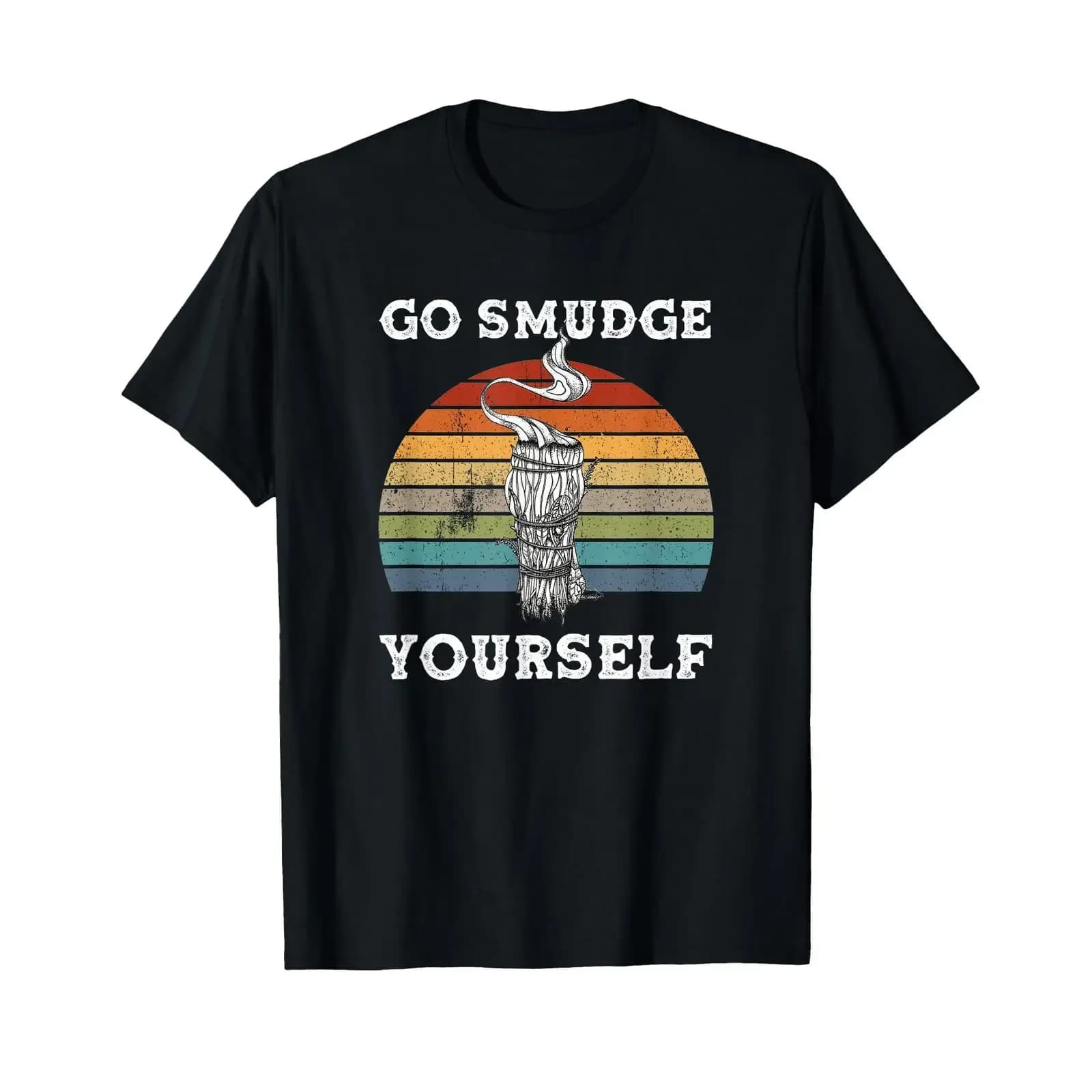 Go Smudge Yourself Smudging Feather Funny Sage Bundle T Shirt vintage Washed Stretched streetwear Versatile Comfortable fashion