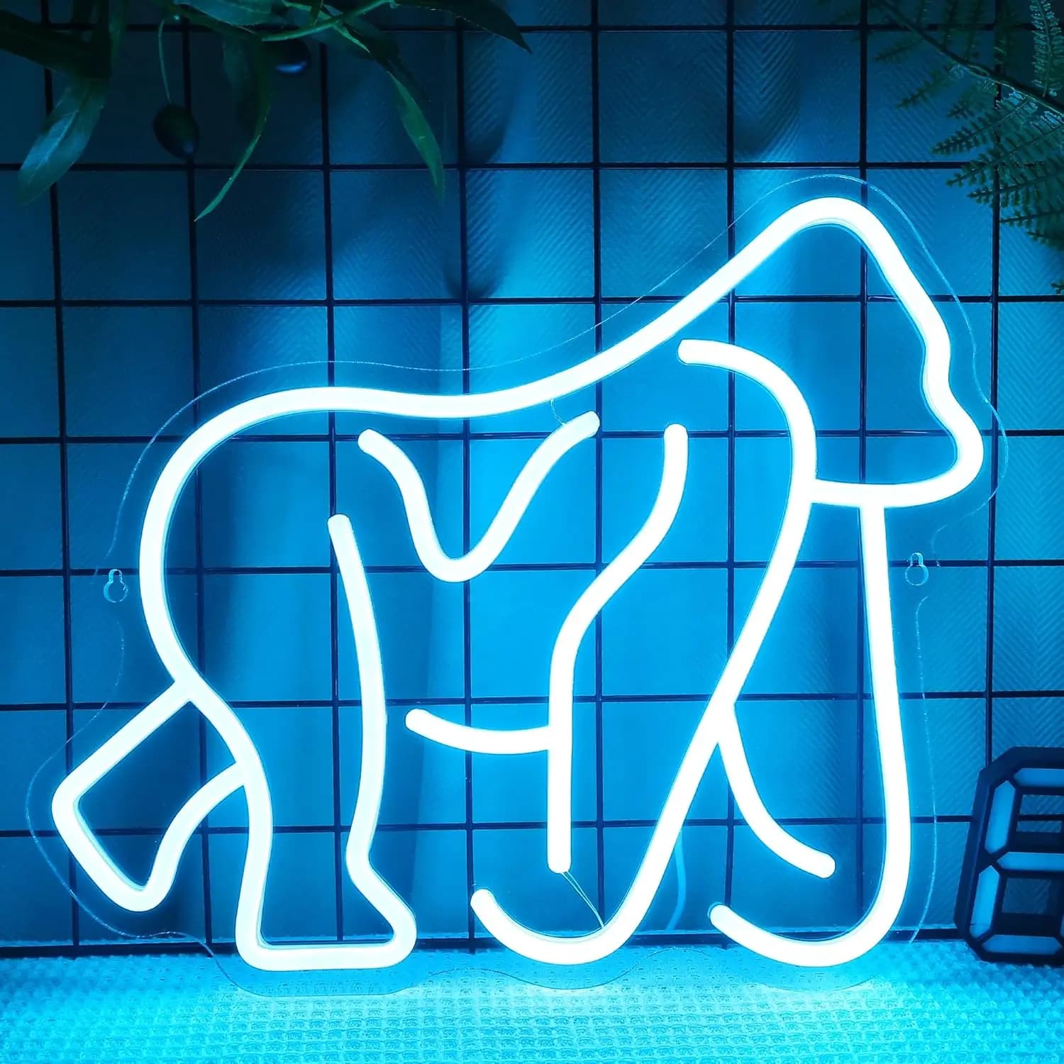 Insegna al Neon a Forma di Gorilla, Luce LED USB per Decorazione Murale, Ideale per Sala Giochi, Bar, Man Cave, Feste, Compleanni, Regali