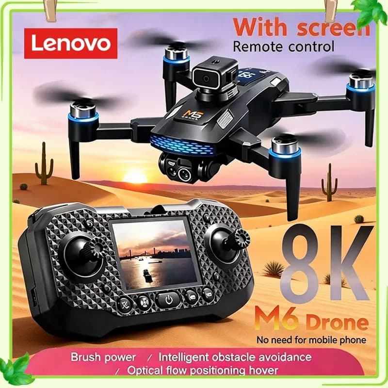 Lenovo M6 8K Camera Drone 5G WiFi FPV 4K UAV With Screen Portable Remote Control RC Quadcopter For Aerial Shooting