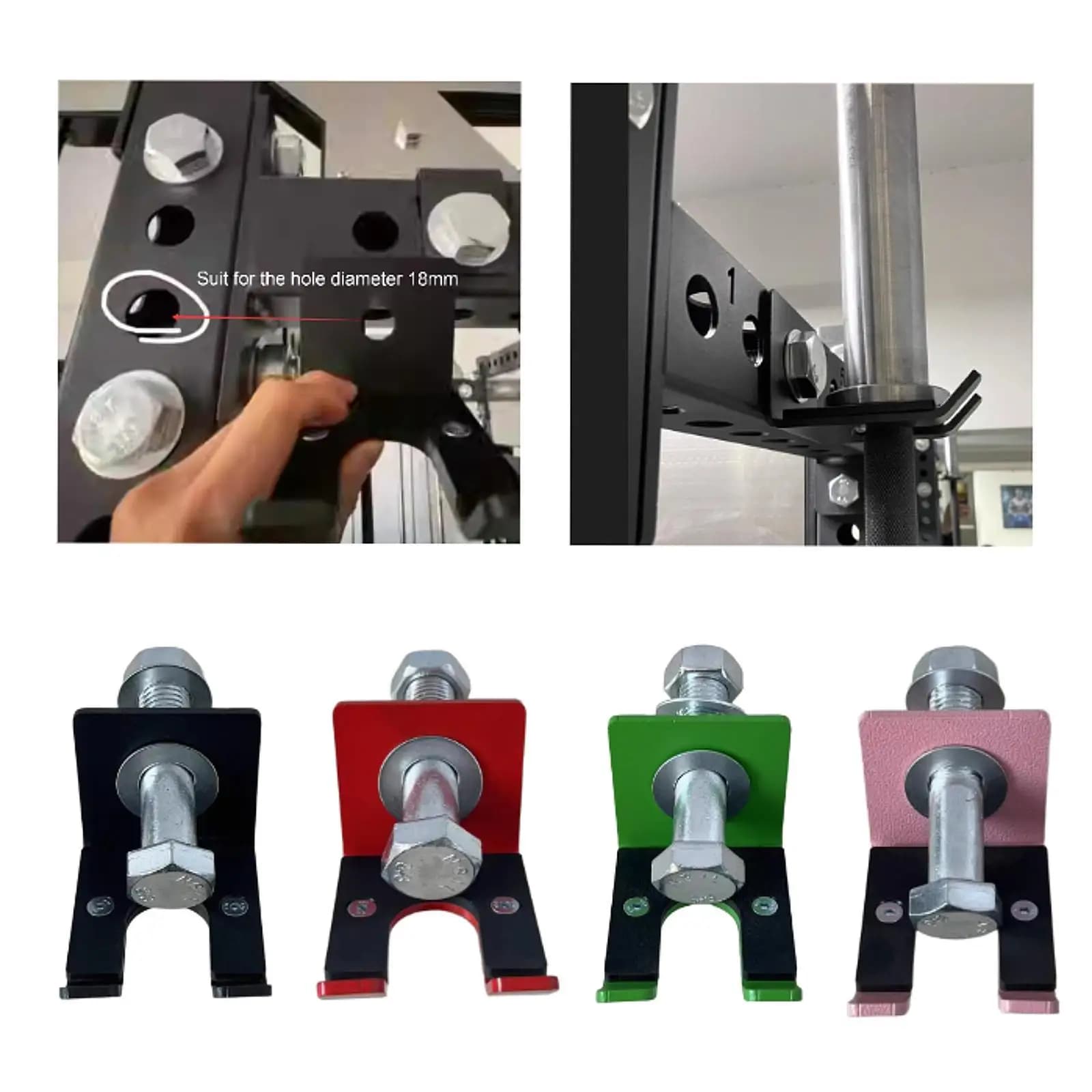 Support for barbells Rack bar bar for curler bar Accessories for home gym Durable for weight bar support with 18 mm hole