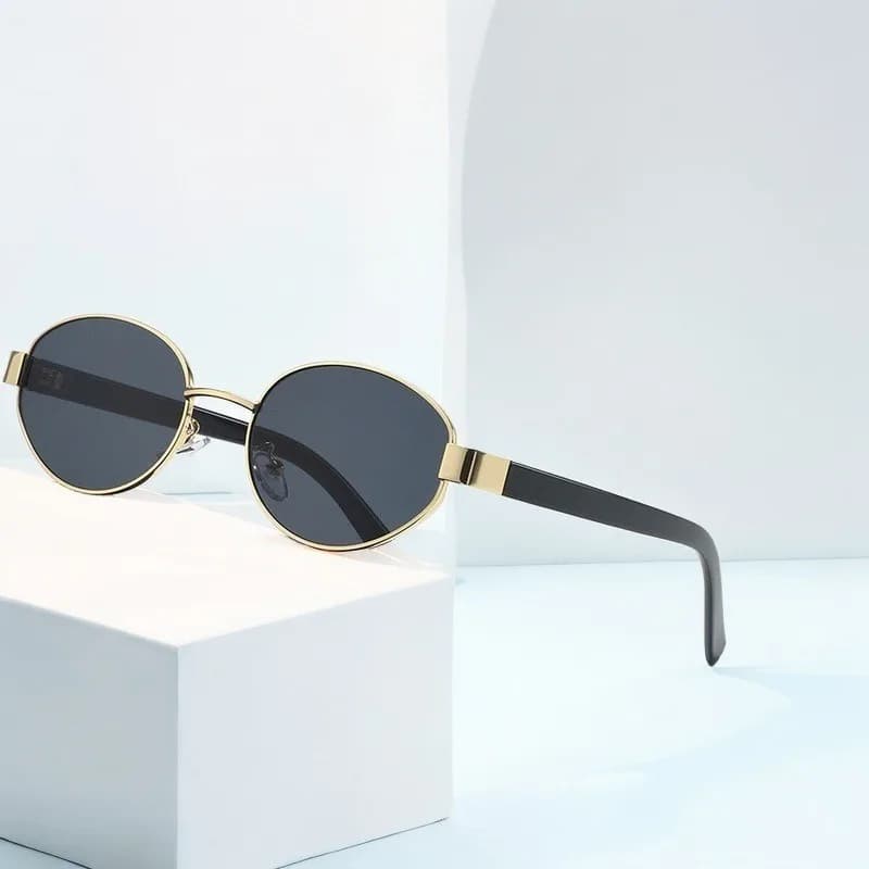 Oval Sunglasses New Women's Y2K Glasses Fashion Design Sense Small Frame Sun Glasses Summer Sunshade UV Eyewear