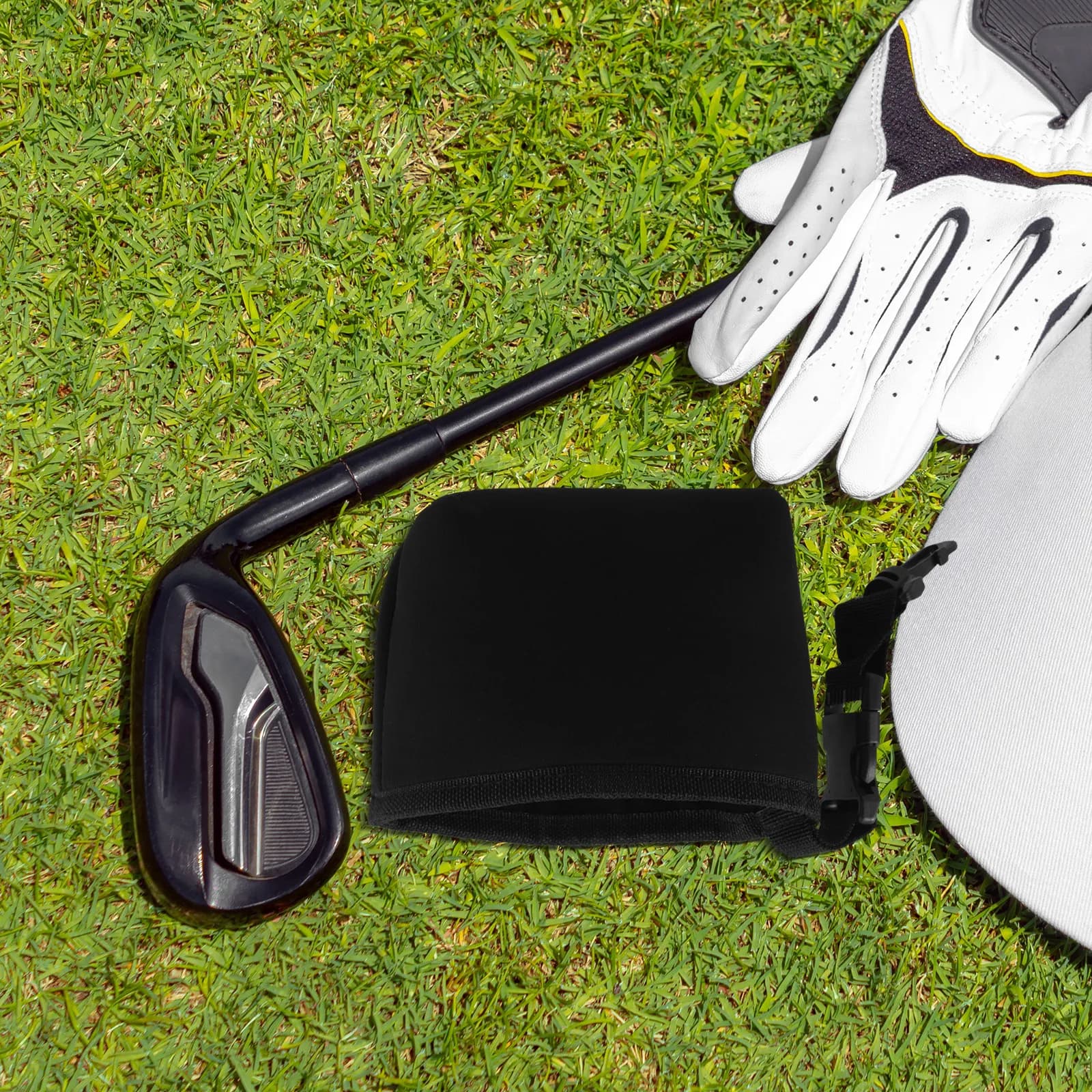 Borsa per la Pulizia di Palline e Mazze da Golf in Neoprene Impermeabile con Clip Staccabile, Accessorio Portatile per la Pulizia