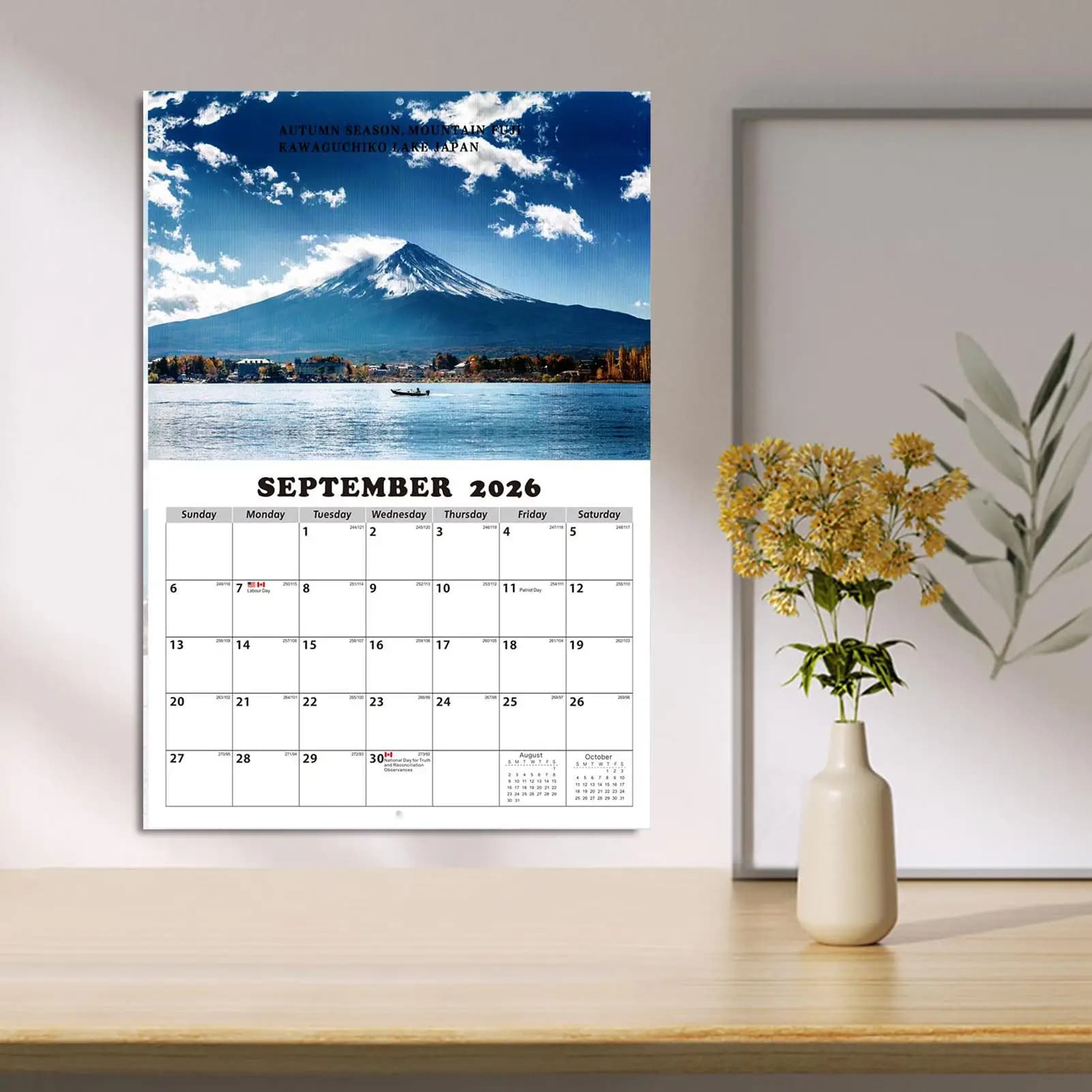 Calendario Paesaggistico 2026, Bellissimo Calendario Mensile da Parete, Organizzatore e Pianificatore per Appuntamenti 2026 per Casa e Ufficio