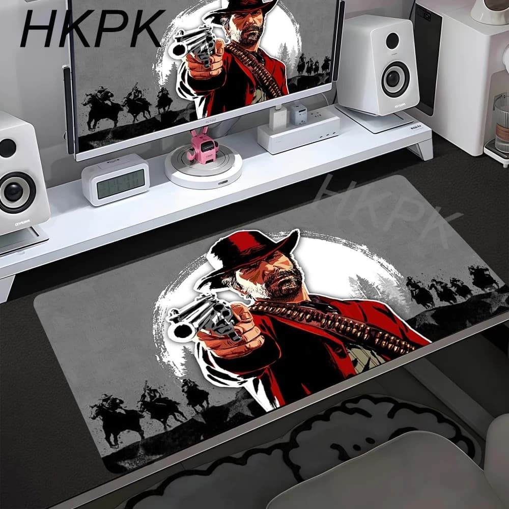 Xxl Anime Red Dead Redemption 2 Mausepad Accessori per computer Tastiera da gioco Tappetino per mouse in gomma Pc Gamer Girl Tappetino da scrivania carino antiscivolo