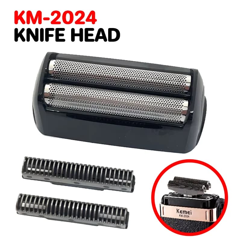 Replacement head Kemei 2024 for electric shaver KM-2024, original blade net for shaving beard.