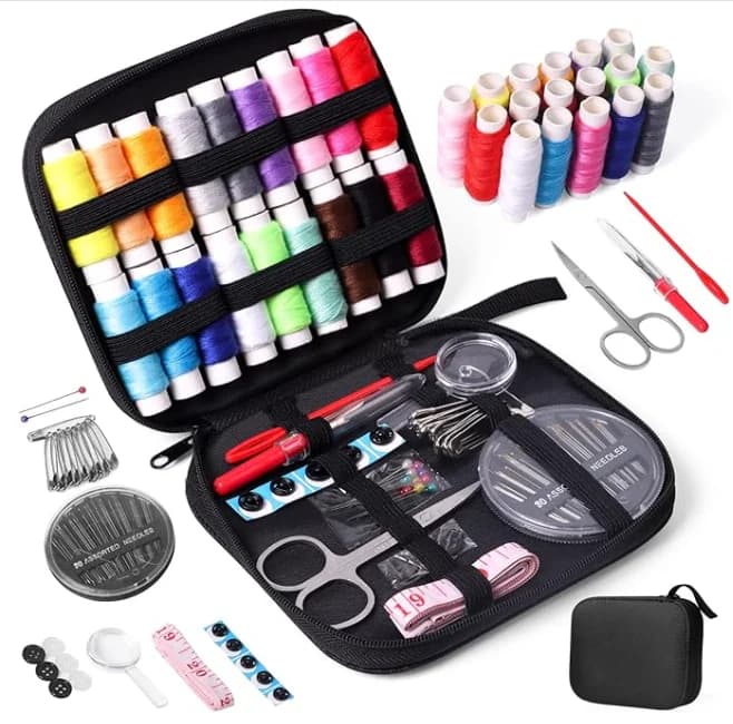 Kit da Cucito con Accessori, Bobine di Filo, Design Ampio, Kit da Cucito da Viaggio Completo per Principianti, Regalo per Amici