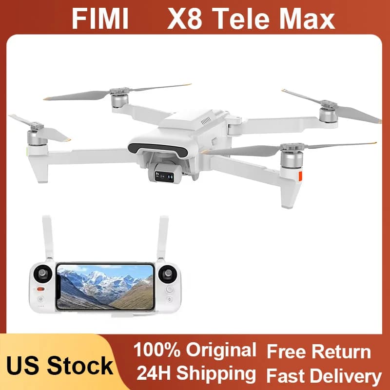 Drone FIMI X8 TELE MAX with 3 Axis Gimbal Camera, Professional GPS, 4K 48MP, Quadricottero RC 20KM 2025
