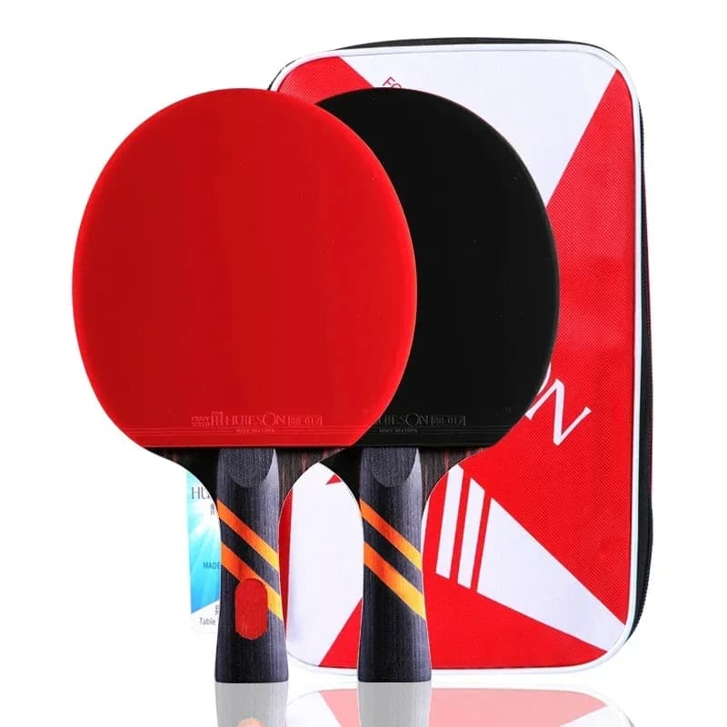 Professional 8 Star Ping Pong Rack Surface in Walnut 5 Plywood + 2 Ping Pong Indoor Carbon Ping Paddle 2 pcs/set Adult Ping Pong